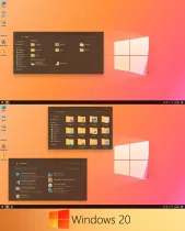 Скинпак Windows 20 Dark для Windows 10