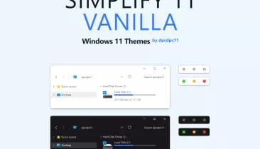 Simplify 11 Vanilla - Темы Windows 11 (6 в 1)