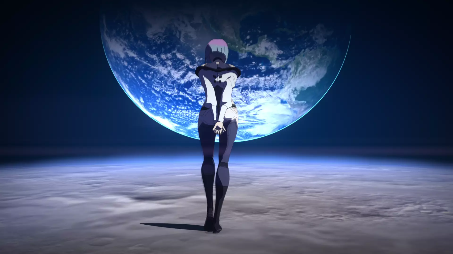 Video wallpaper Lucy on the Moon (Cyberpunk: Edgerunners) (Anime)